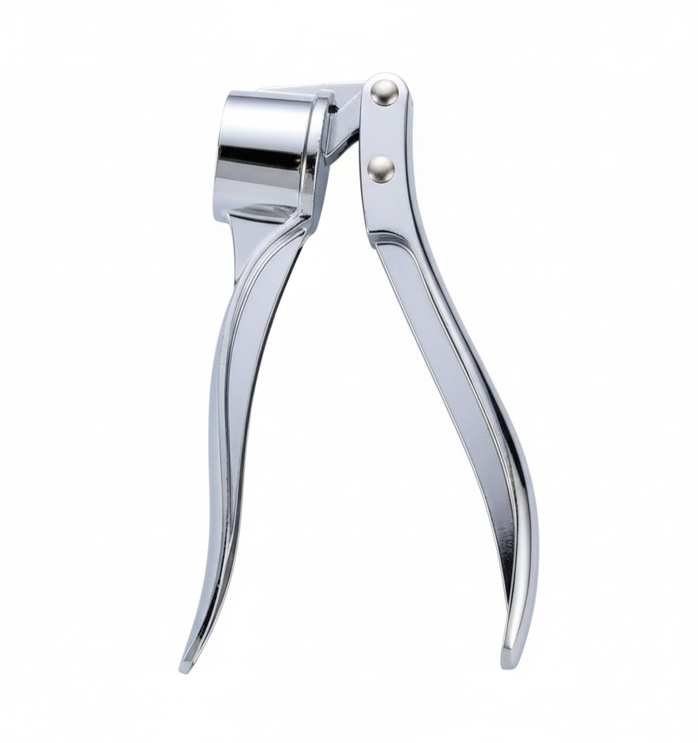 NEONEST Stainless Steel Garlic Press Crusher | Heavy-Duty Handheld Garlic Mincer for Effortless Cooking | Easy to Use & Clean | Essential Kitchen Tool for Fresh Garlic Paste